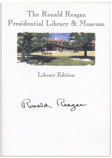 Ronald Reagan Signed Bookplate -- Included With a First Edition of His Book ''Speaking My Mind''